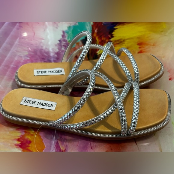 *New* STEVE MADDEN Spice Sparkling Slides - Picture 3 of 7